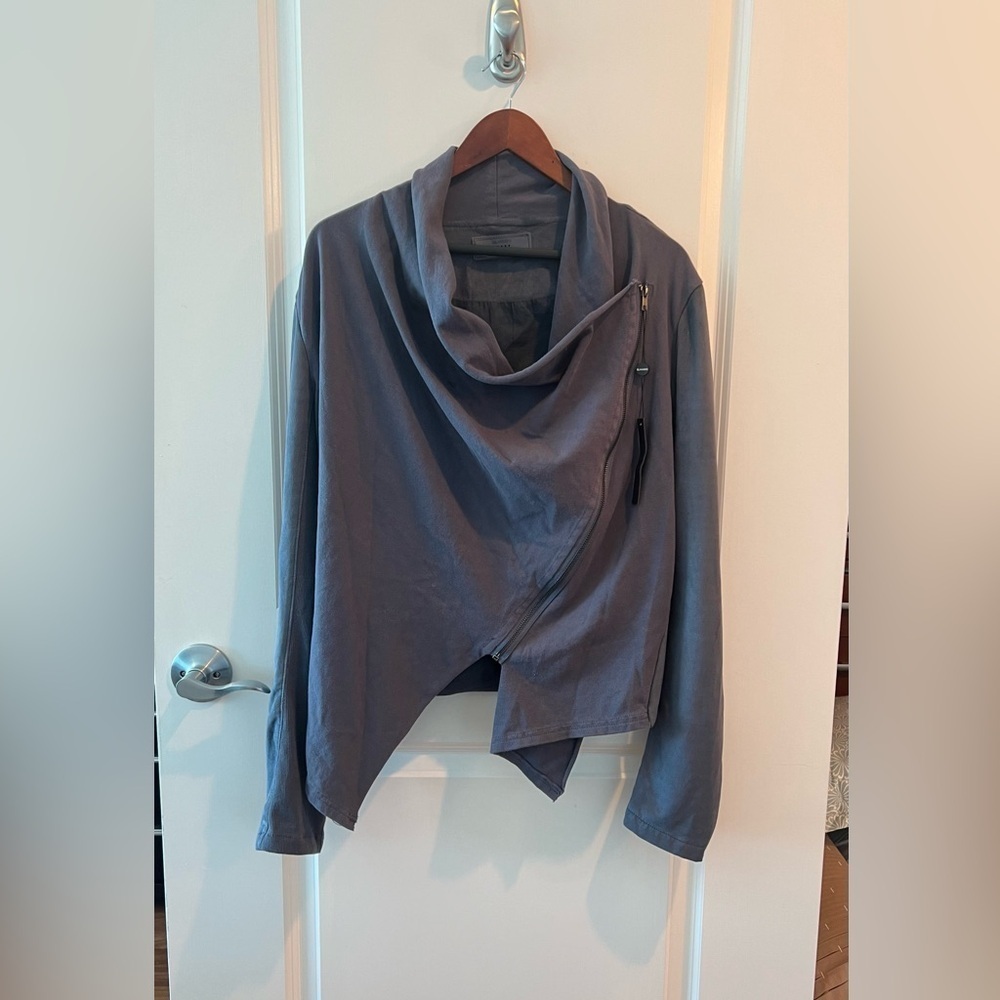 Blank NYC Charcoal Drape Collar Jacket